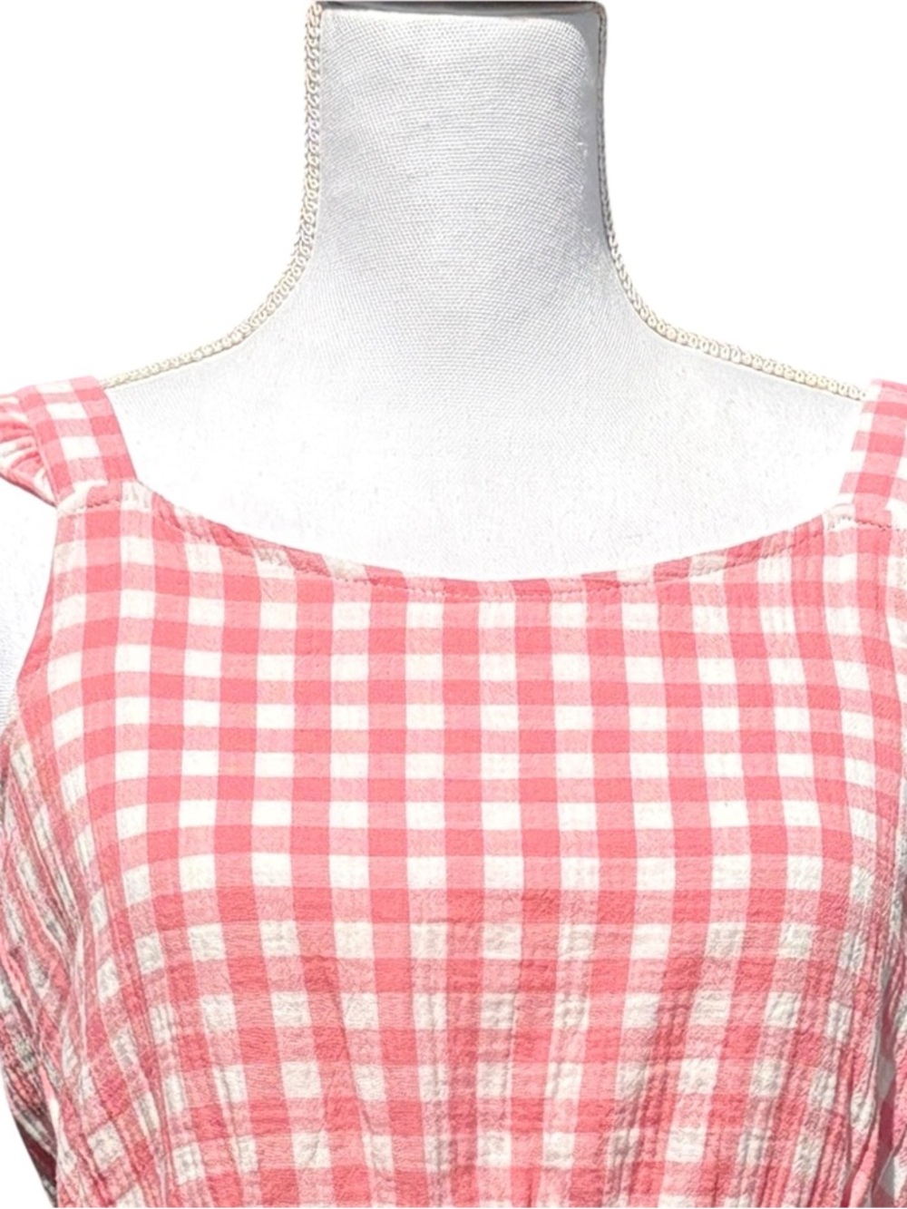 Gap Kids Girl's Cotton Pink & White‎ Gingham Sundress Size XL (14/16) NWOT - Picture 5 of 16